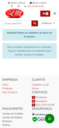 Android application Supermercados Lico screenshort