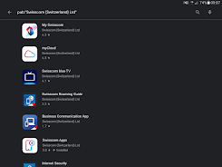 Swisscom Apps Screenshot