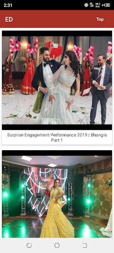 Android application Engagement Dance screenshort