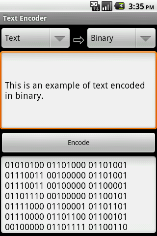 Android application Text Encoder (ASCII Converter) screenshort