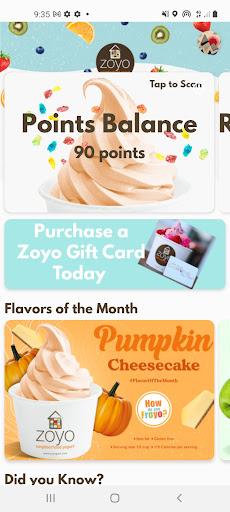 Android application Zoyo screenshort
