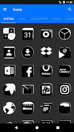 Flat Black and White Icon Pack poster 7