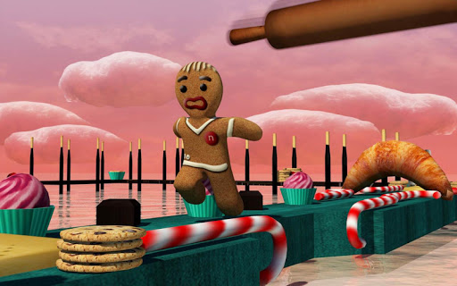 gingerbread man running