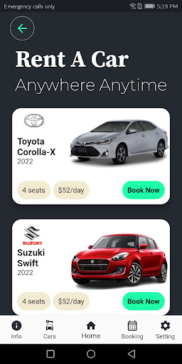 Android application TNI Car Rental screenshort