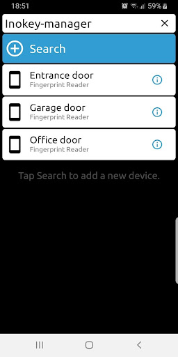 Android application Inokey-manager screenshort