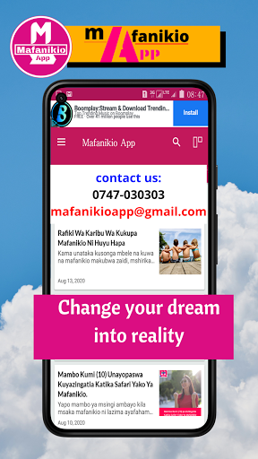 Android application Mafanikio App screenshort