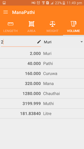 Mana Pathi (Unit Converter) Screen 3