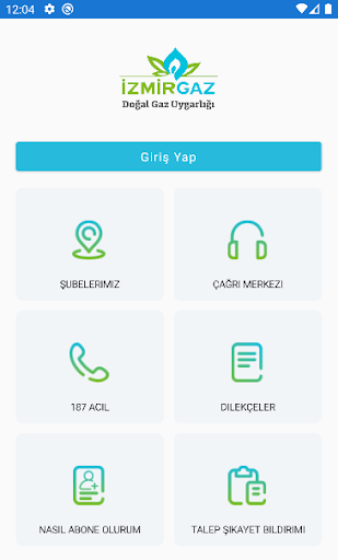 Android application İzmir Doğal Gaz Mobil screenshort