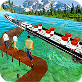 Water Train Cargo Surfer 3d icon