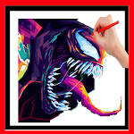 Cover Image of Download Cómo dibujar Venom superhéroe 2.0 APK