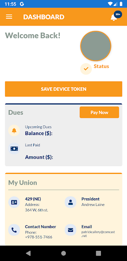 UnionAXS Member App Screen 2