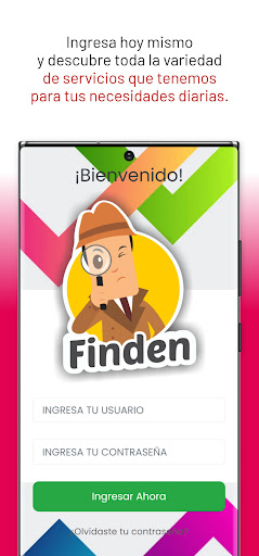 Android application Finden screenshort