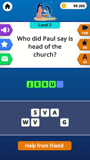 Bible Word Puzzle Trivia Games Screen 2