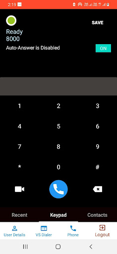 Android application VS Dialer screenshort