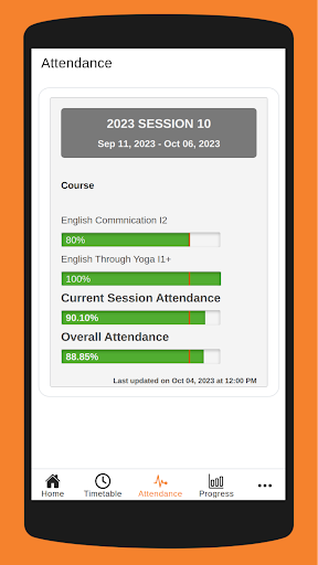 myILSC Screen 3