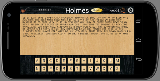 Android application Holmes Cryptic Cipher Puzzle screenshort