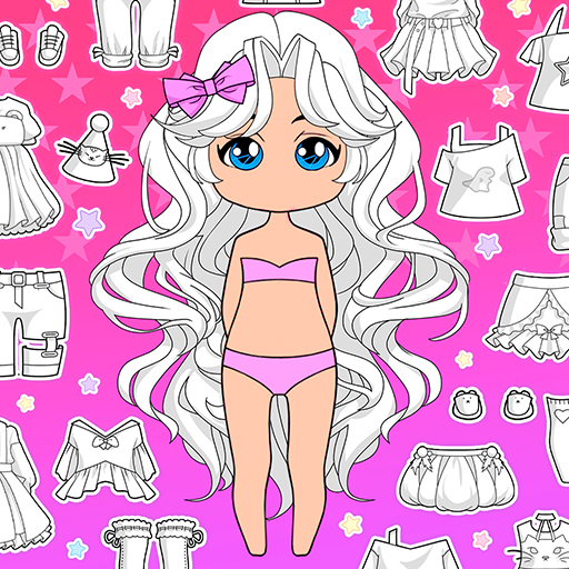 Bonita boneca kawaii manga desenho para colorir