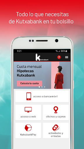 Android application Kutxabank screenshort