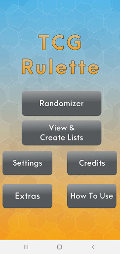 Android application TCG Rulette screenshort