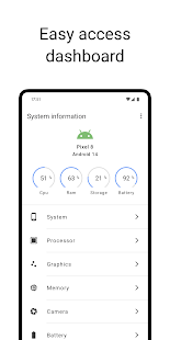 System information Captura de tela