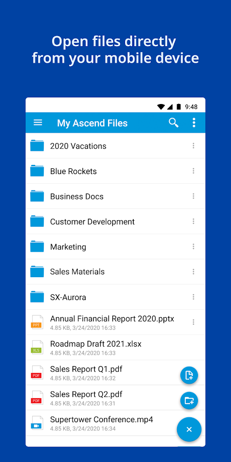 #2. Ascend Files (Android) بواسطة: Serverdata.net, Inc.