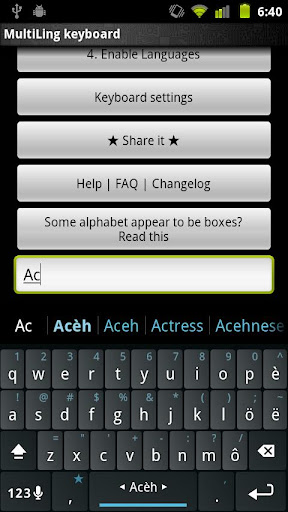 Android application Acèh Keyboard Plugin screenshort