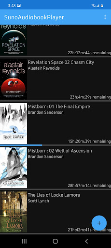 Android application Suno Audiobook Player screenshort
