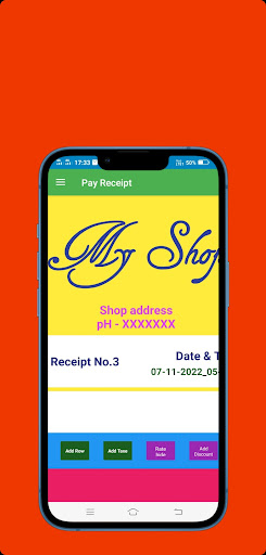 Android application Pay Receipt screenshort