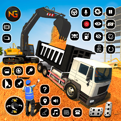 Real Construction Excavator 3D  Icon