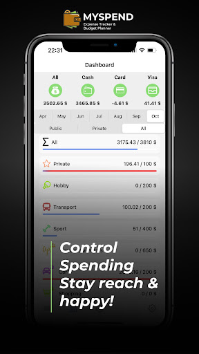 Android application MySpend:Money & Budget Planner screenshort