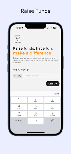 Android application Raise Funds screenshort