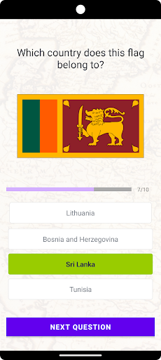 Eneas Country Quiz Screen 3