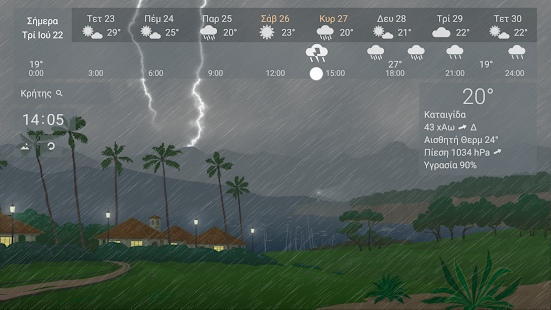 מזג אוויר YoWindow - צילום מסך ללא הגבלה