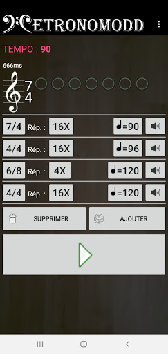 Android application Programmable metronome screenshort