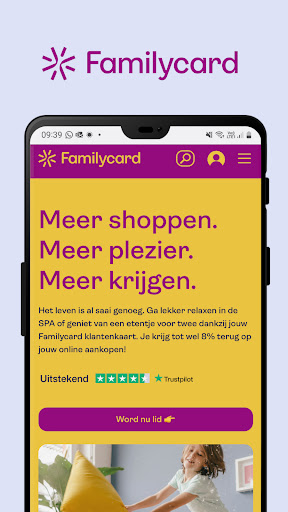 Android application Familycard.be screenshort