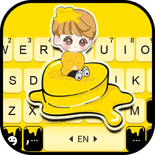 Idol Kpop Butter Keyboard Back logo