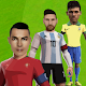 Soccer juggle with stars: Ronaldo, Messi, Neymar