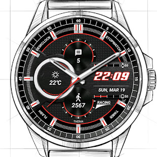 Racing Watch Face & Clock Widget Varies with device APK screenshots 16