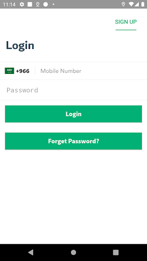 Android application MasheedGo Driver screenshort