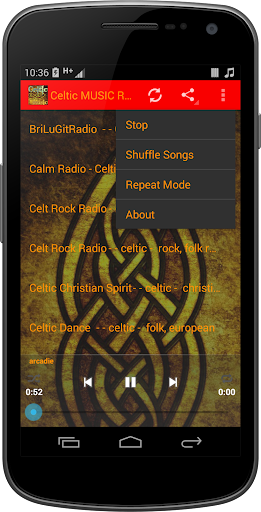 Celtic MUSIC Radio Screen 2