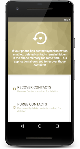Recover Contacts Screen 2