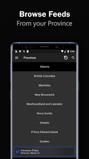 Screenshot 15 Canada Police Scanner Radio Pro android
