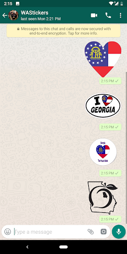 Georgia stickers for WhatsApp Screen 2