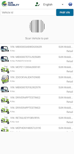 SUN Mobility Driver App Screen 2