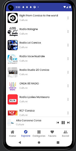 Corsican Radios Screen 2