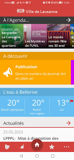 Android application Lausanne screenshort