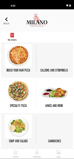 Screenshot of Milano Pizzeria Ocala