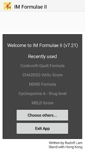 IM Formulae II Screen 2