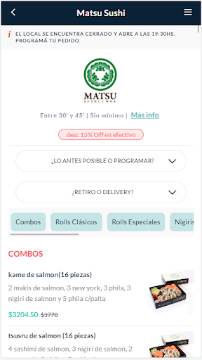 Android application Matsu Sushi screenshort