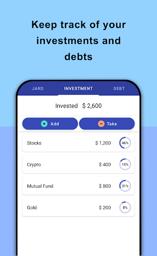 50 30 20 & Jar money manager Screen 3